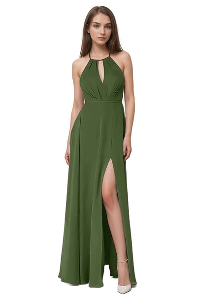 Olive bridesmaid dress