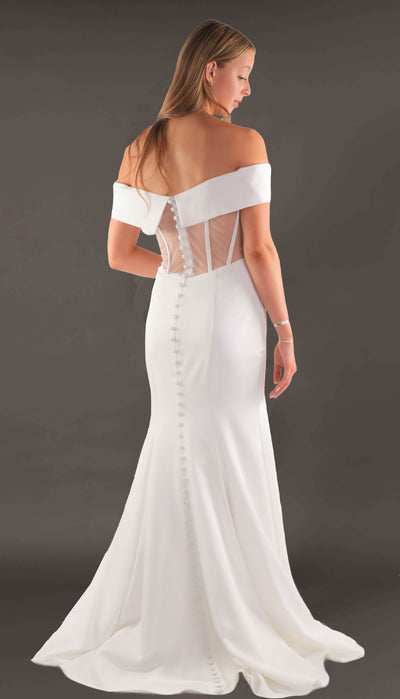 ff the shoulder wedding dress